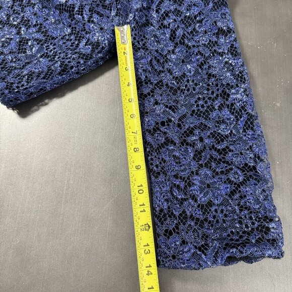 Marc Jacobs Bolero‎ Cashmere Crop Jacket Luxury Blue Metallic Floral Mesh Blazer - Picture 16 of 16